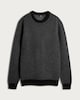 image 4 of F&F Lambswool Stripe Print Crew Neck Jumper in Black