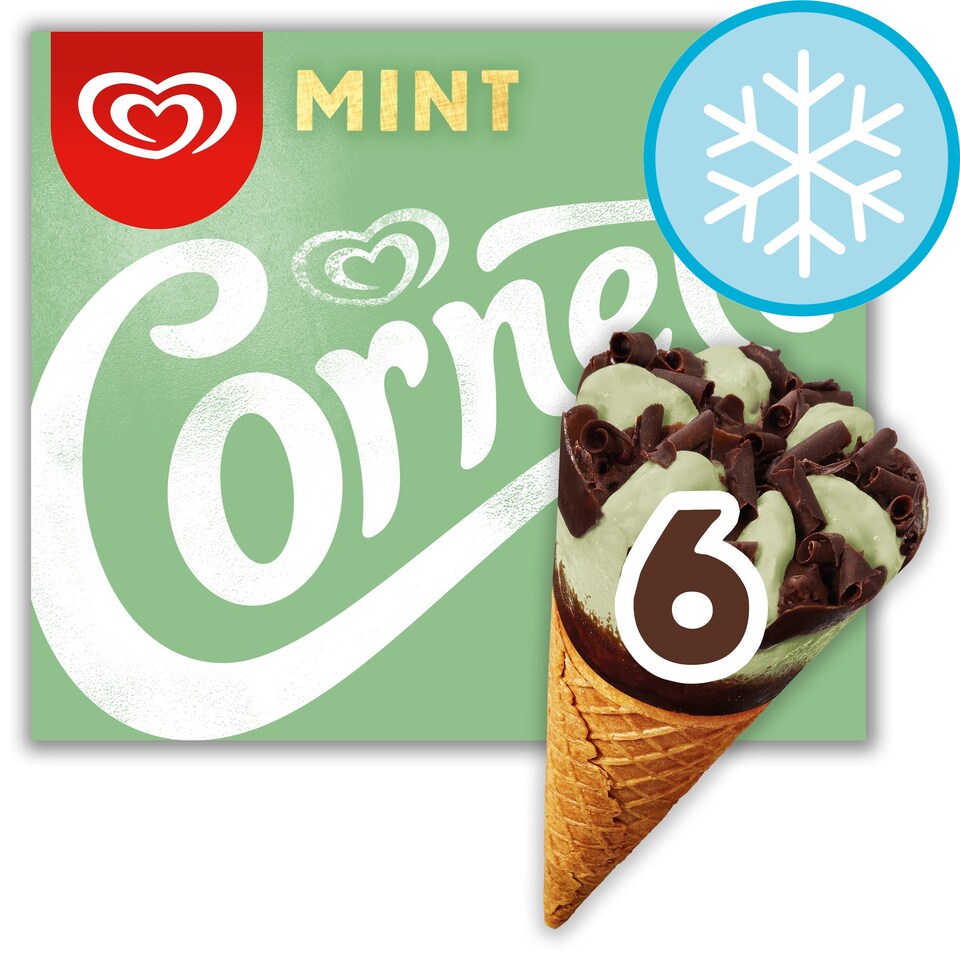 Cornetto Mint Ice Cream Cone 6 Pack 540Ml