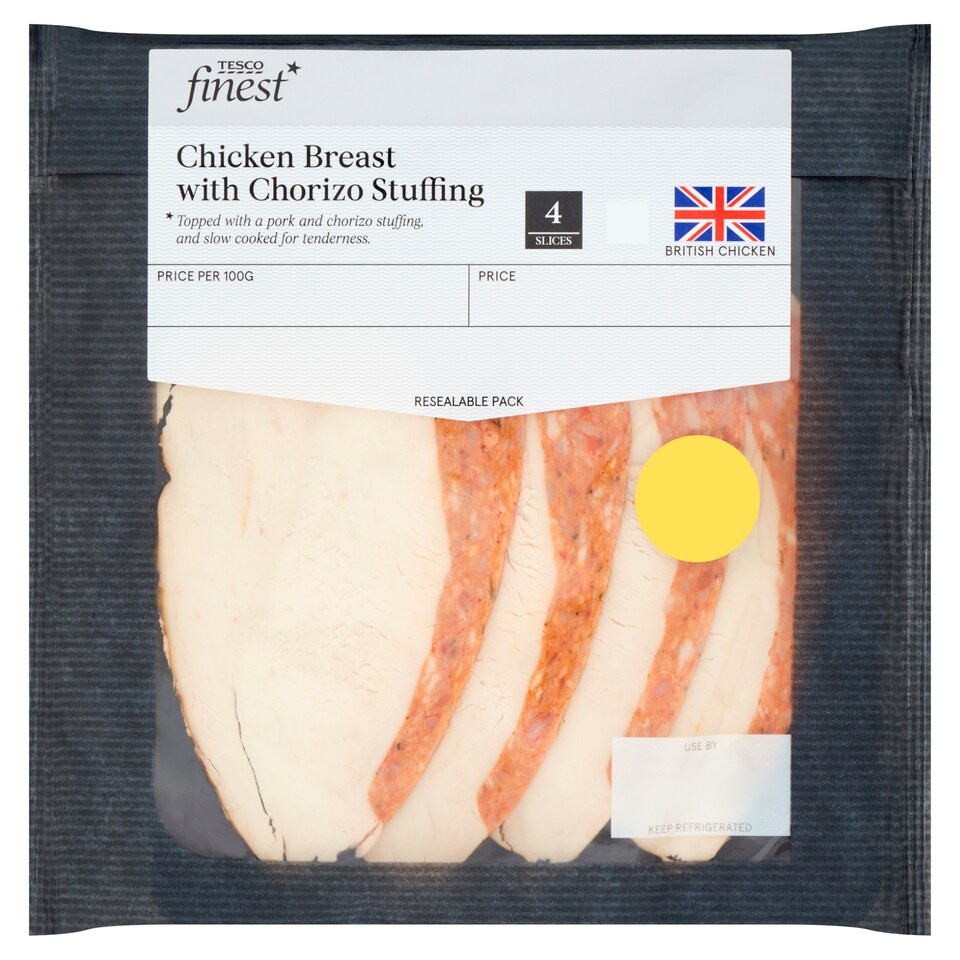 Tesco Finest Deli Chicken Breast Chorizo Stuffing 108G