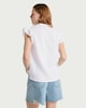 image 3 of F&F Pure Cotton Double Cloth Ruffle Sleeved Blouse in White