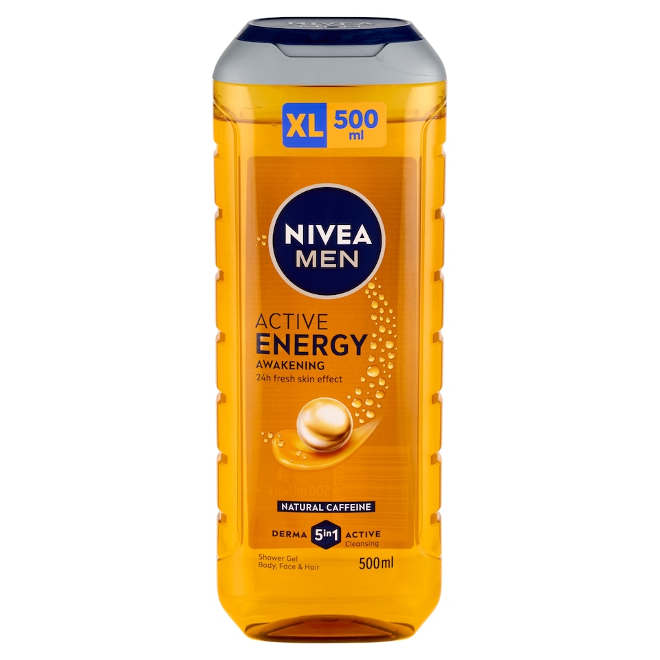 NIVEA MEN Active Energy tusfürdő testre, arcra, hajra 500 ml  1. kép