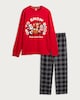 image 4 of F&F Pure Cotton Up to Snow Good Top and Trousers Pyjamas in Multi