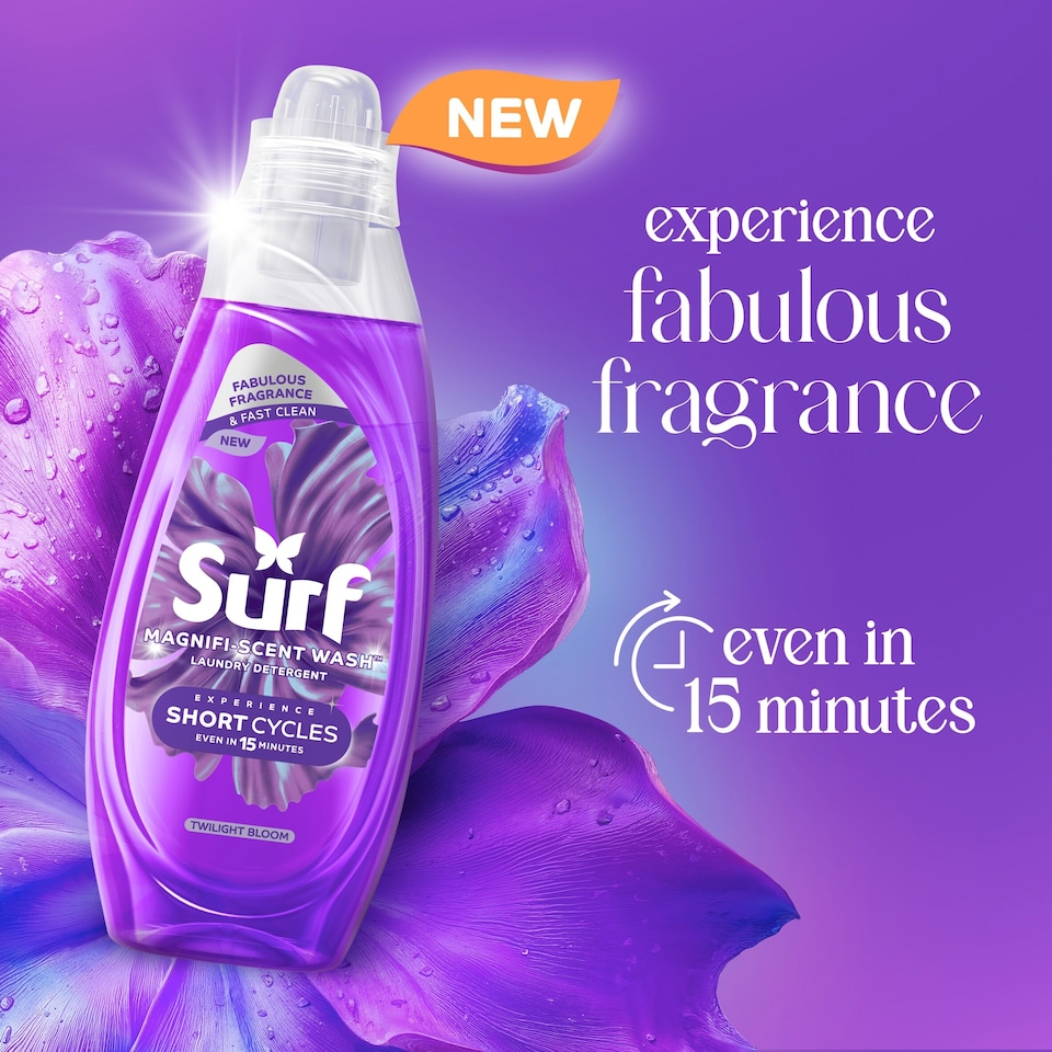 image 1 of Surf Magnifi-Scent Quick Wash Twilight Bloom Laundry Liquid Detergent 31 Washes 837ml