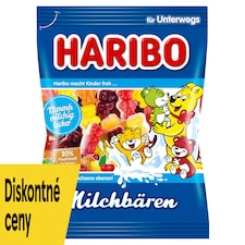 Haribo Milchbären želé medvedíky s odstredeným sušeným mliekom a ovocnou šťavou z koncentrátov 85 g
