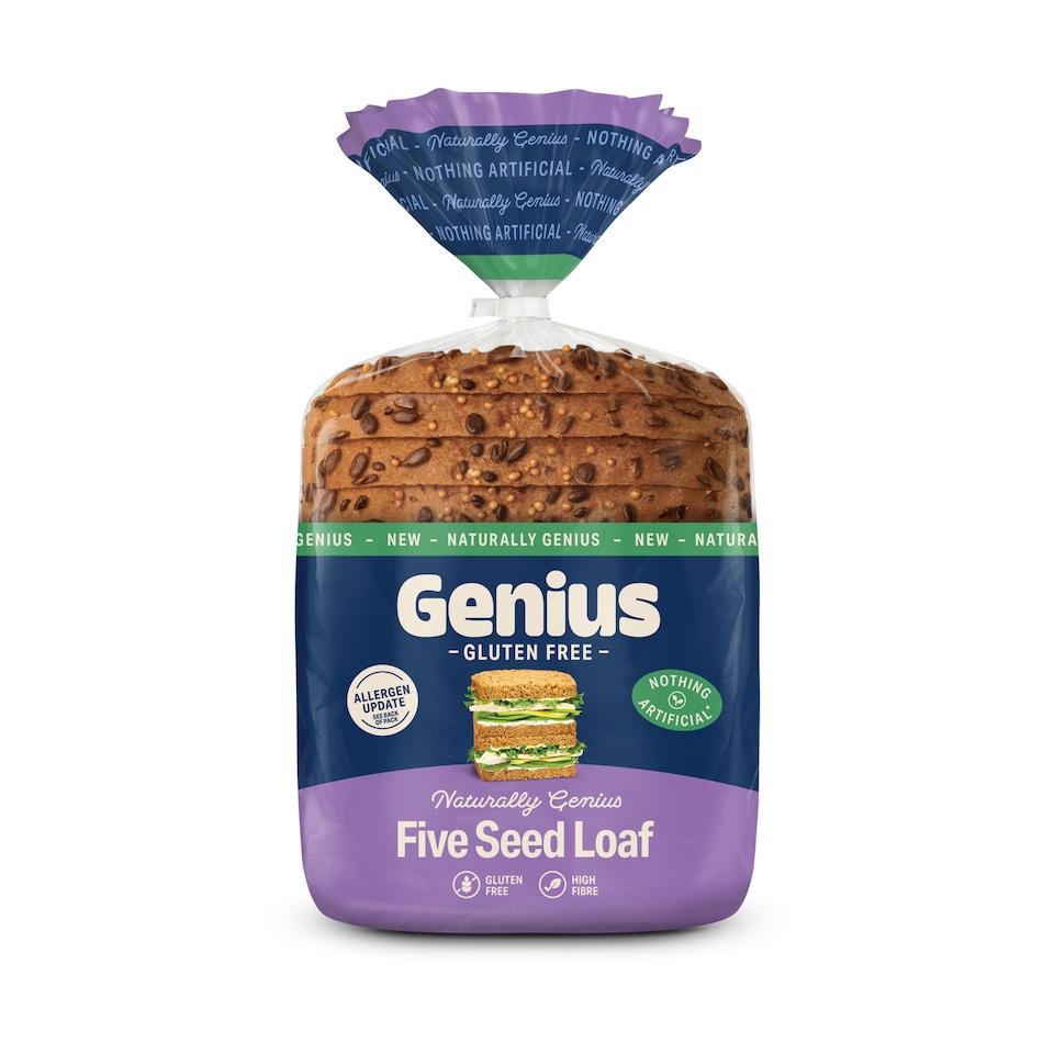 Genius Gluten Free Naturally Genius Five Seed Loaf 430g