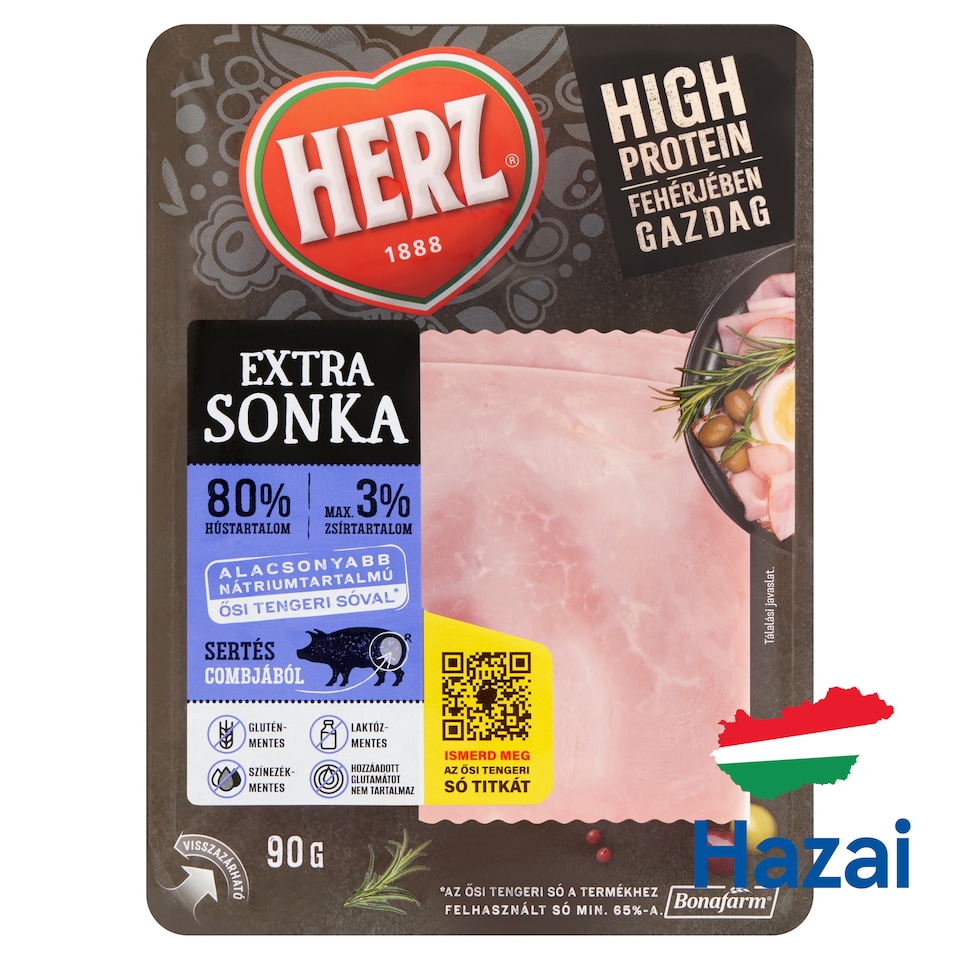 HERZ szeletelt extra sonka 90 g 1. kép