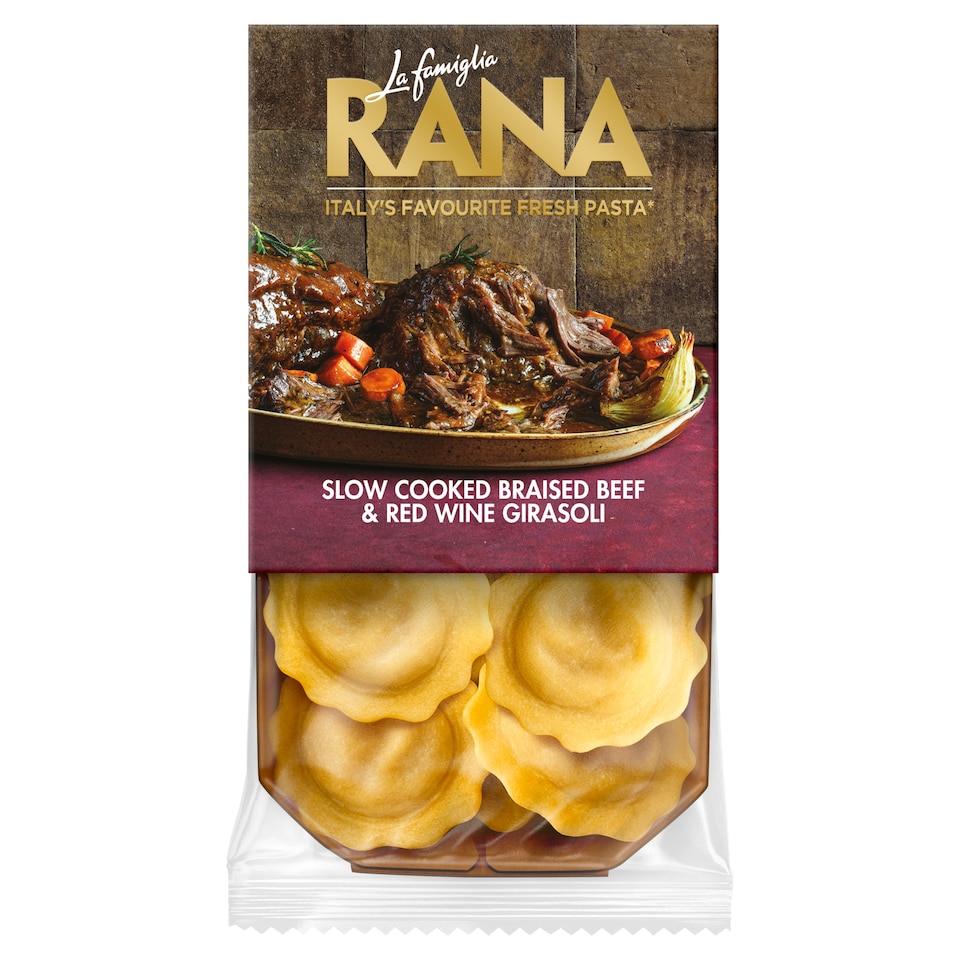 La Famiglia Rana Slow Cooked Braised Beef & Red Wine Girasoli 250g