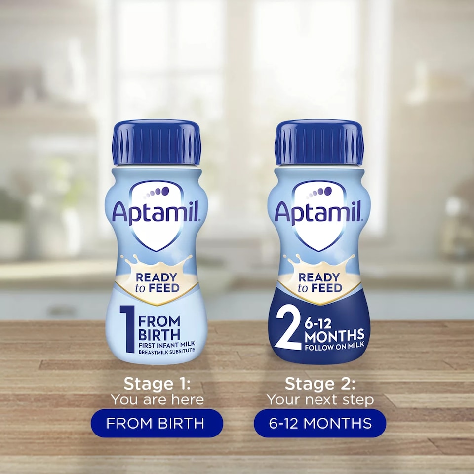 image 1 of Aptamil 1 First Baby Milk Formula Liquid from Birth 200ml