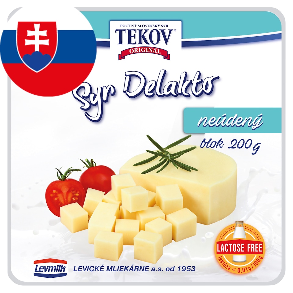 TEKOV SYR DELAKTO NEÚDENÝ blok 200 g