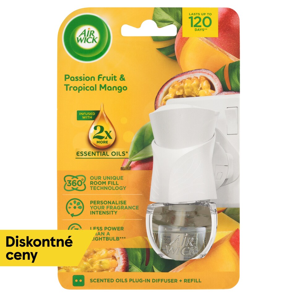 image 1 of Air Wick Electric Plug-In Diffuser + Refill Passion Fruit & Tropical Mango 19 ml