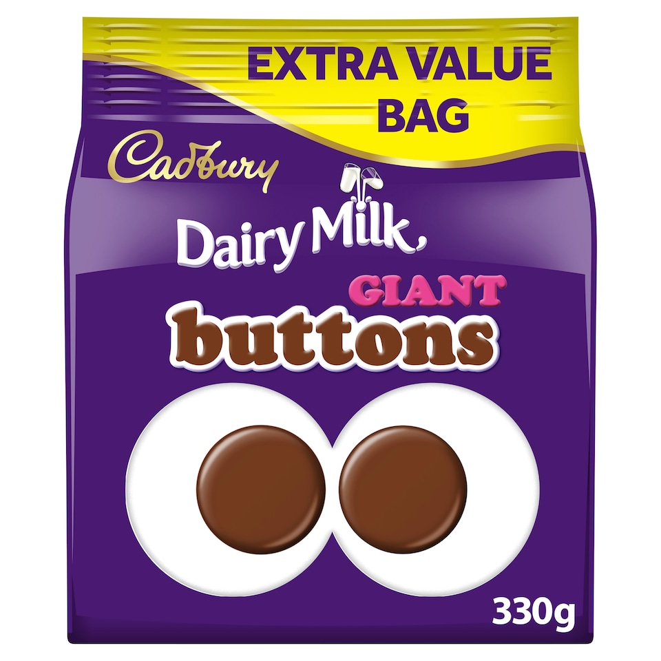 Cadbury Dairy Milk Chocolate Giant Buttons Share Bag 330g