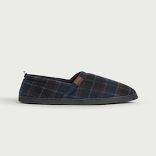 F&F Check Closed Back Slippers in Blue