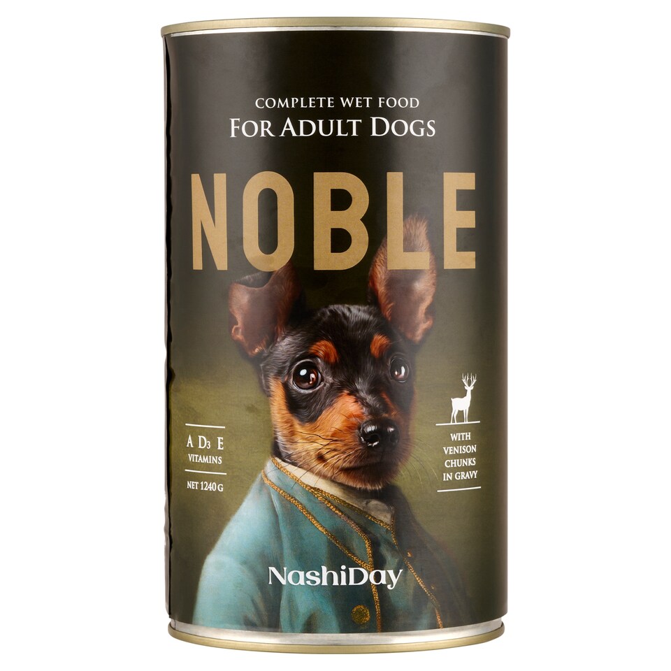 NashiDay Noble teljes értékű nedves állateledel felnőtt kutyák számára vaddal, szószban 1240 g  1. kép