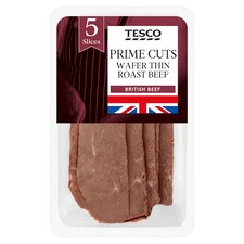 Tesco British Prime Cuts Wafer Thin Roast Beef 100G
