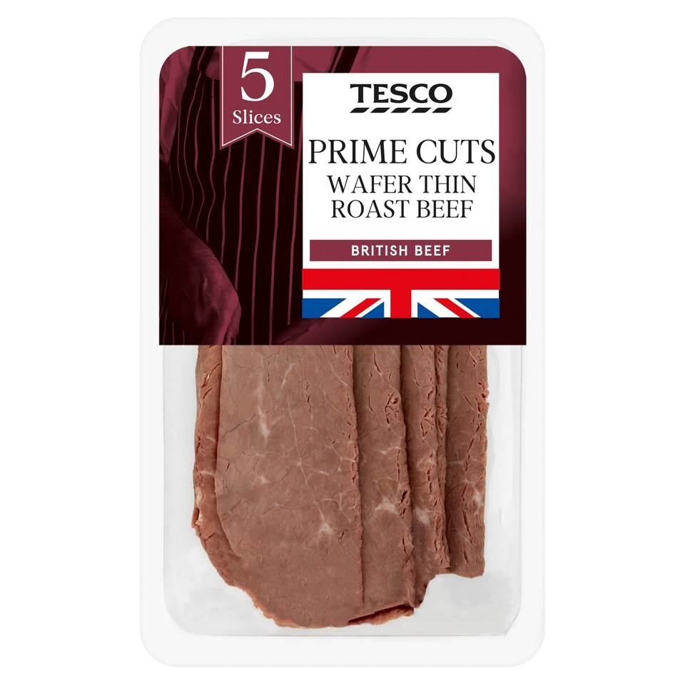Tesco British Prime Cuts Wafer Thin Roast Beef 100G