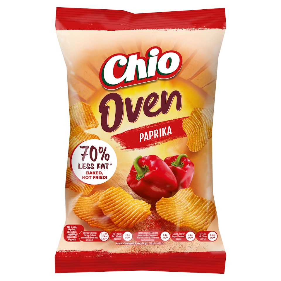 Chio Oven kemencében sütött paprika ízű burgonyachips 50 g