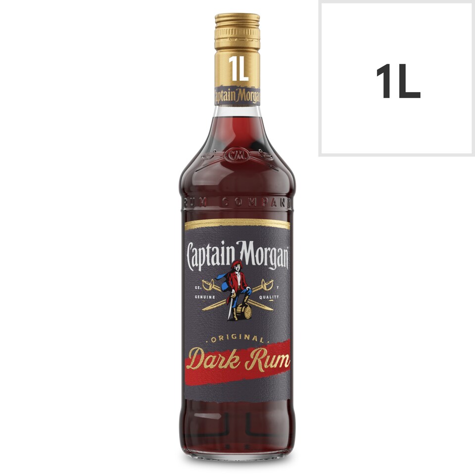 image 1 of Captain Morgan Dark Rum Bottle 40% Vol 1L