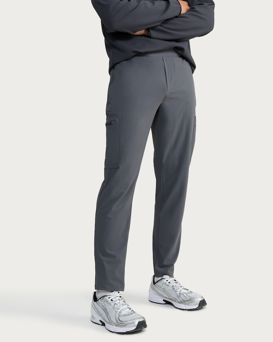 image 1 of F&F Active ULTRAMOVE Slim Fit Cargo Joggers in Grey