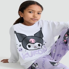Kuromi Print Top and Trousers Pyjamas in Purple