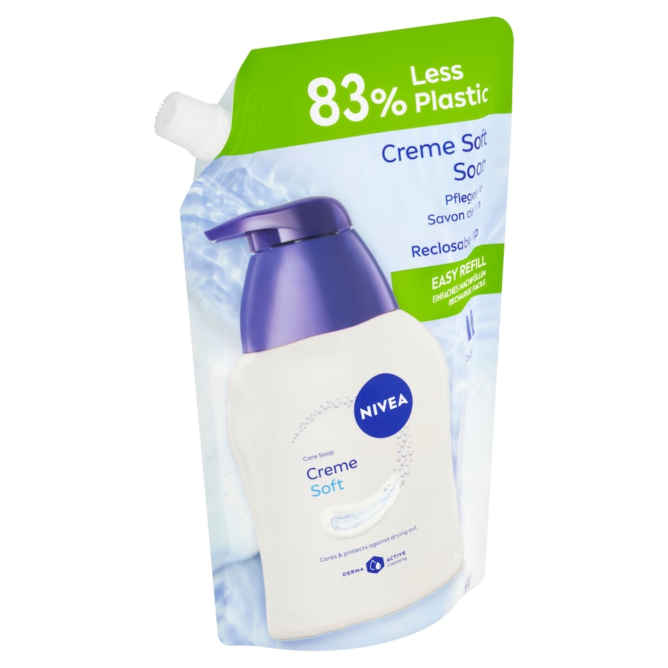 obrázok 1 z Nivea Creme Soft Krémové tekuté mydlo náhradná náplň 500 ml