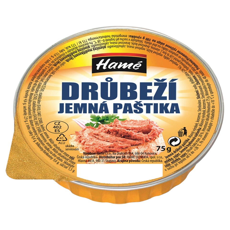 Hamé Jemná hydinová nátierka 75 g