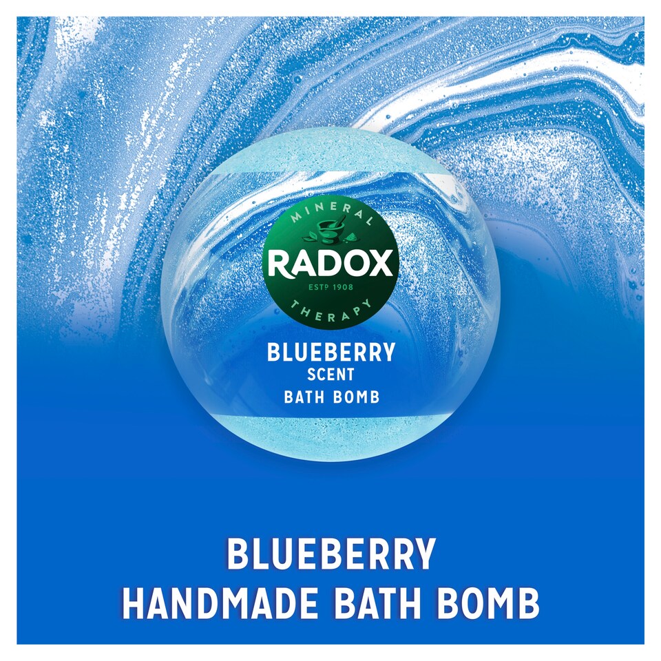 image 1 of Radox Mineral Therapy Blueberry Bath Bomb 100g
