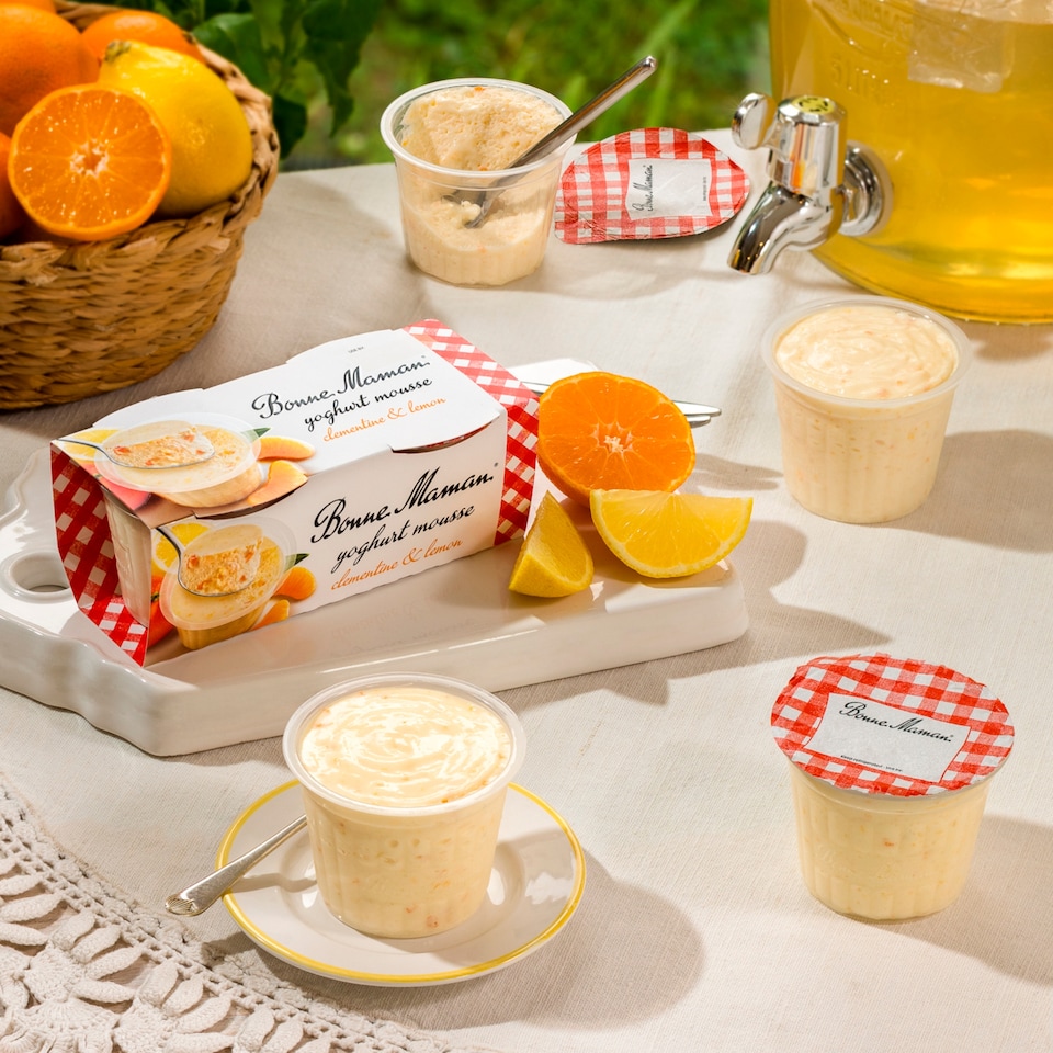 image 1 of Bonne Maman Clementine & Lemon Mousse Dessert 2x70g