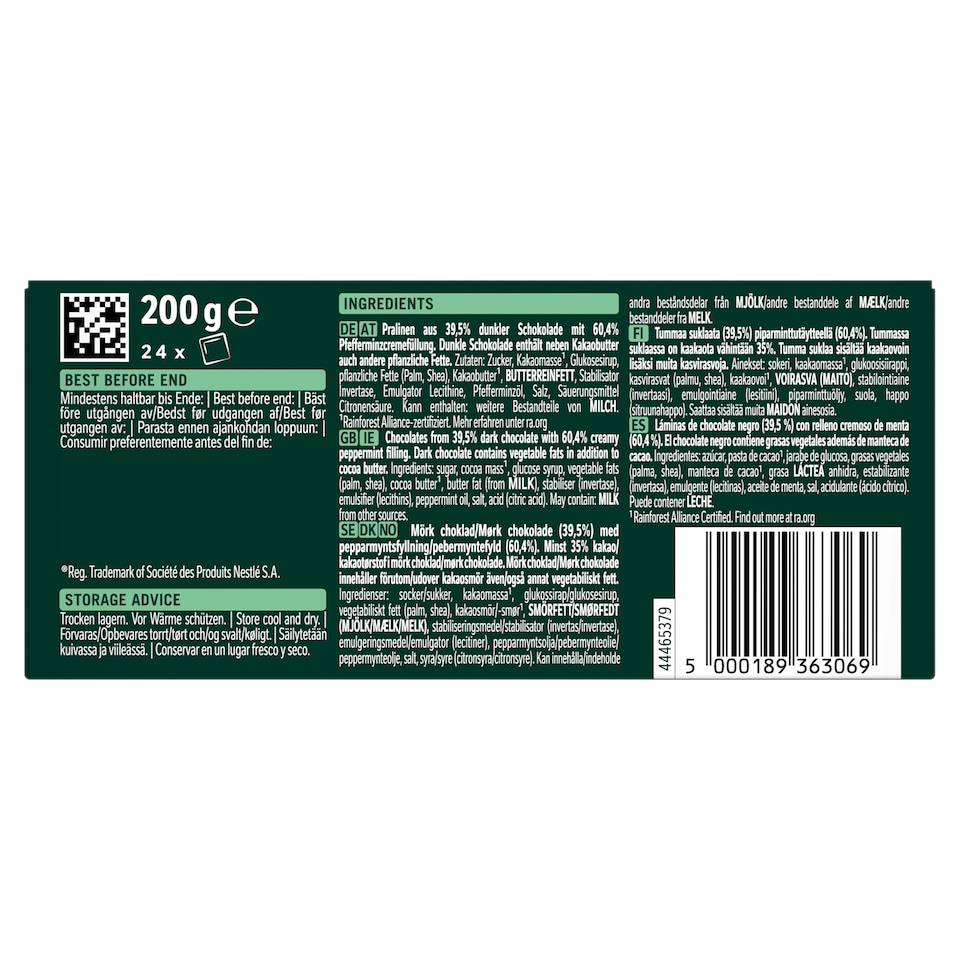 image 1 of After Eight Dark Mint Chocolate Box 300g