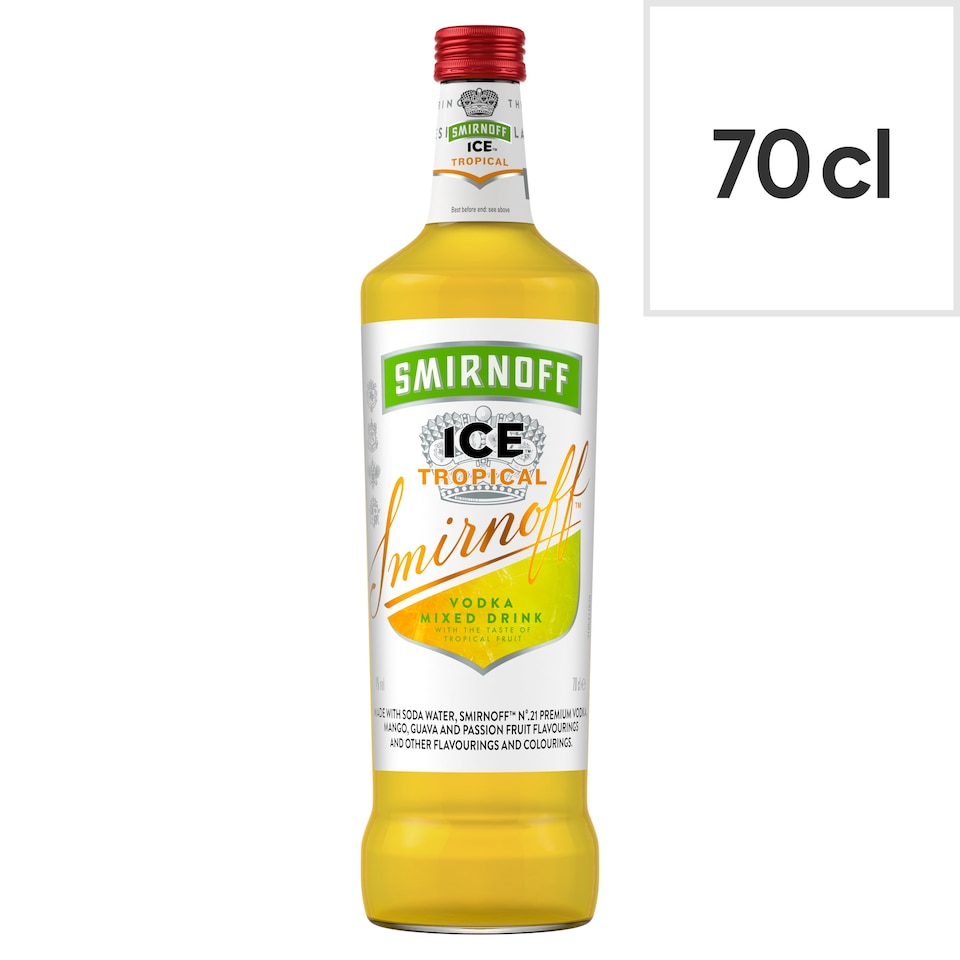 image 1 of Smirnoff Ice Tropical Ready To Drink Premix Bottle 70cl