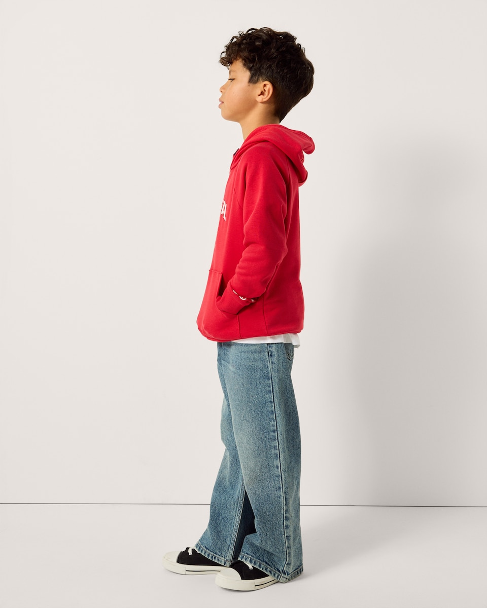 image 1 of Arsenal Cotton Rich Hoodie in Red