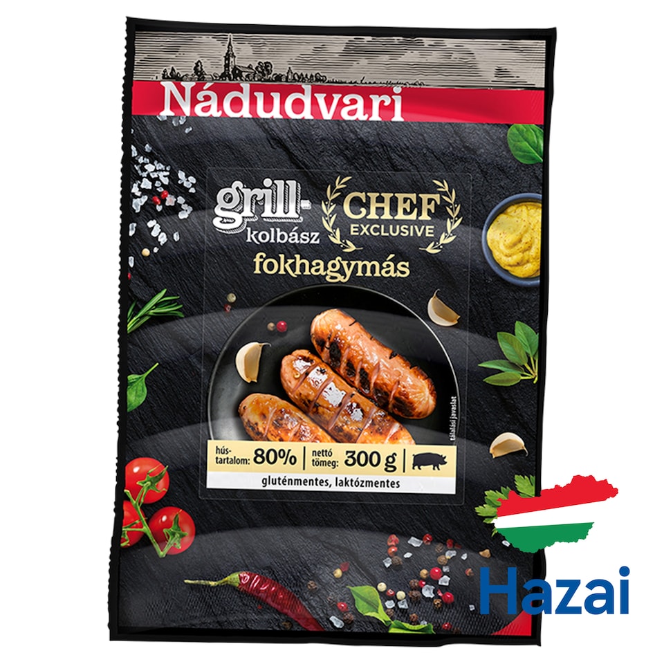 Nádudvari fokhagymás sertés grillkolbász 300 g