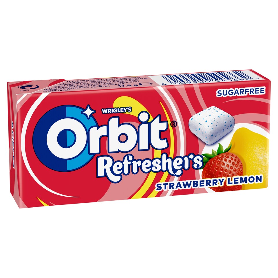 Orbit Chewing Gum without Sugar with Strawberry and Lemon Flavor 8 pcs 17.9g