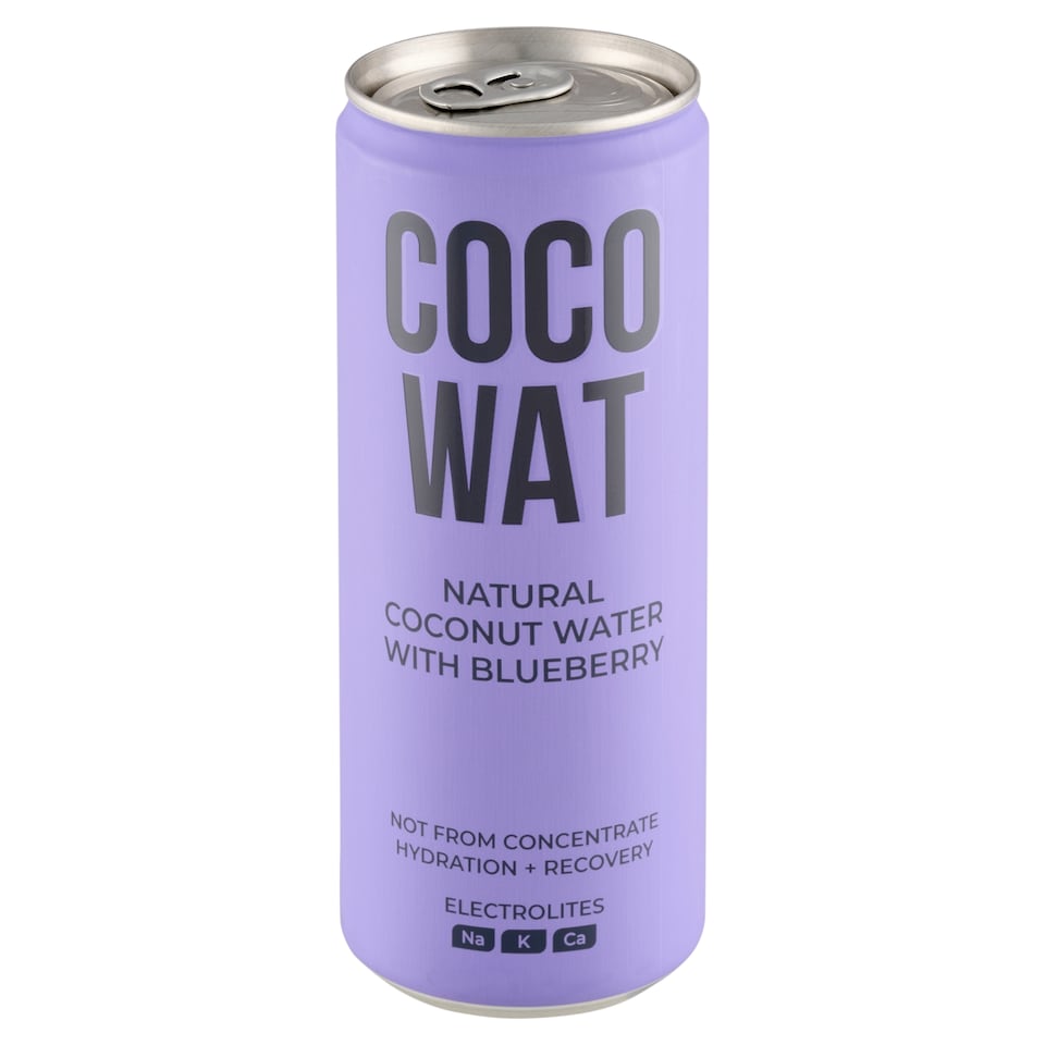 obrázok 1 z Coco Wat Miešaný nealkoholický nápoj z kokosovej vody a čučoriedkovej šťavy 325 ml