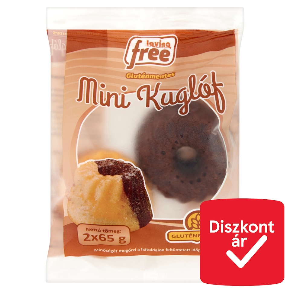Lavina Free gluténmentes natúr és kakaós mini-kuglóf 2 x 65 g