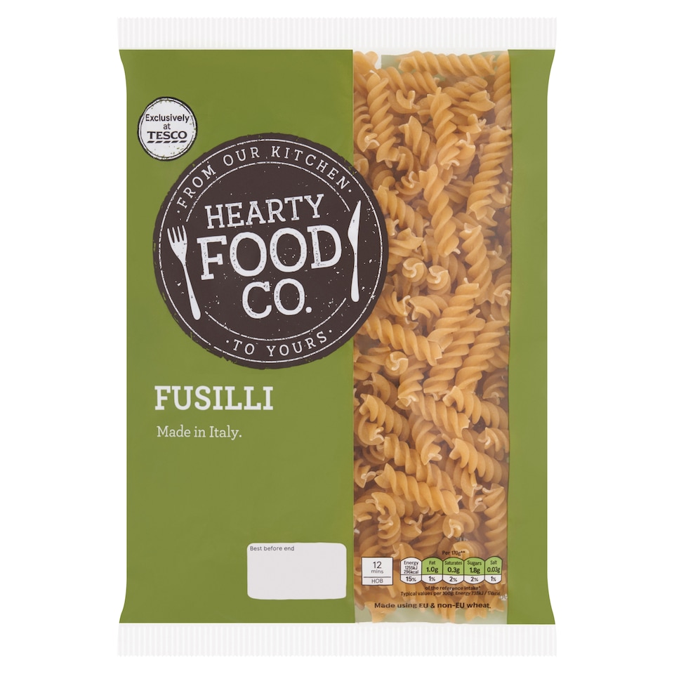 Hearty Food Co Fusilli 500G