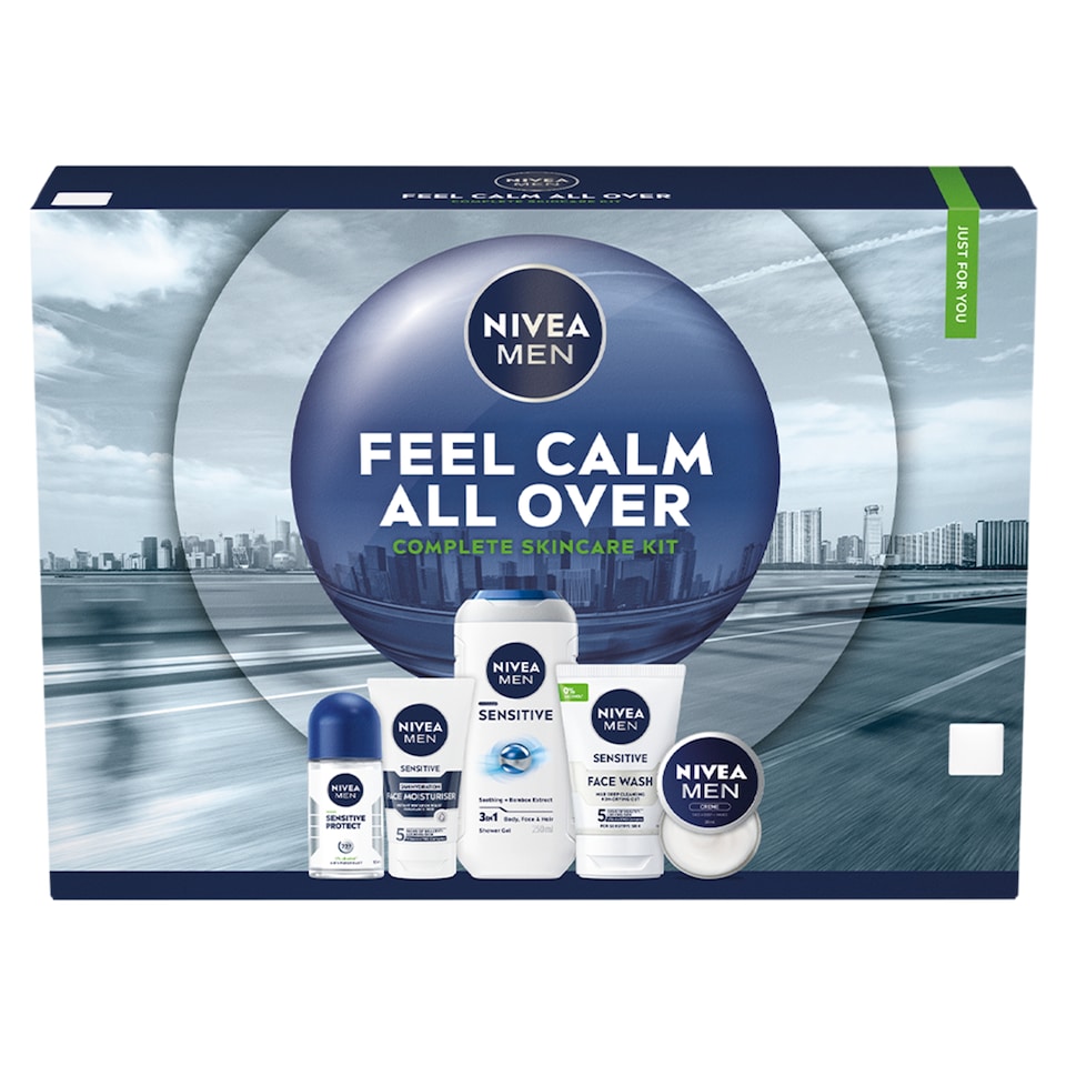 image 1 of NIVEA MEN Feel Calm All Over Skincare Gift Set