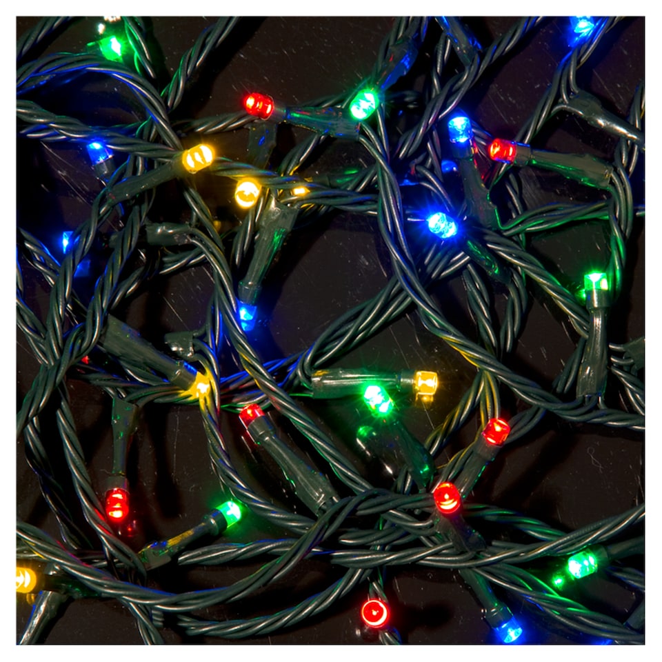 Tesco 200 Battery Multi-Coloured Timer Lights