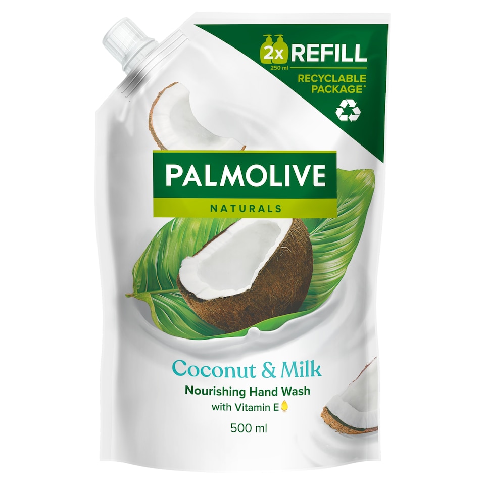 Obrázek 1 pro produkt Palmolive Naturals Coconut & Milk tekuté mýdlo náhradní náplň 500 ml