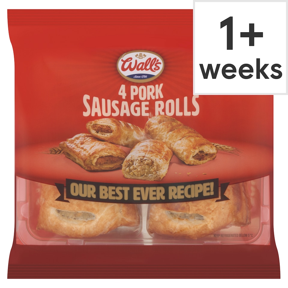 Walls 4 Hearty Sausage Rolls 220G