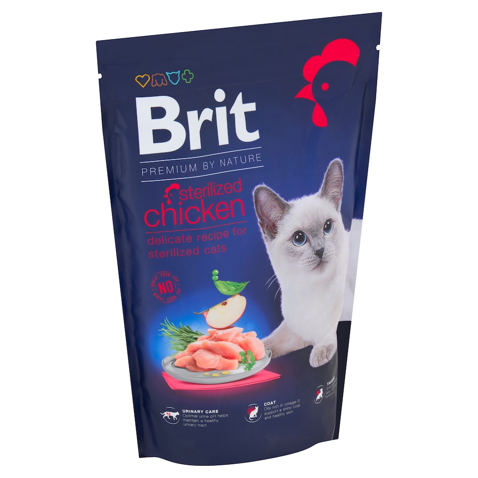 obrázok 1 z Brit Premium by Nature Cat Sterilized Chicken prémiové kompletné krmivo pre dospelé kastrované 800 g