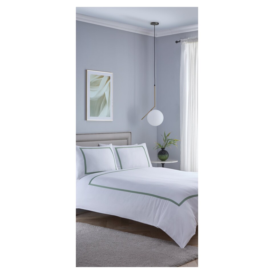 West Park Hotel Green Ribbon Duvet Set Double
