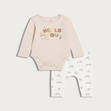 Disney Winnie the Pooh 2-Piece Cotton Rich Set in White