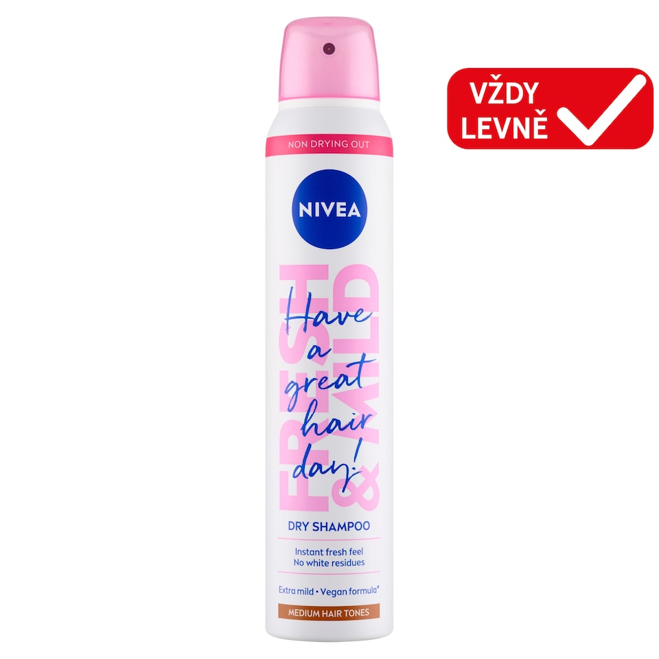 image 1 of Nivea Fresh & Mild Dry Shampoo for Medium Hair Tones200 ml