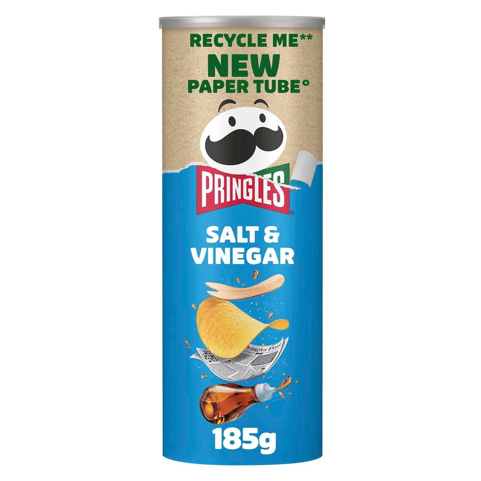 image 1 of Pringles Salt & Vinegar Sharing Crisps 185g
