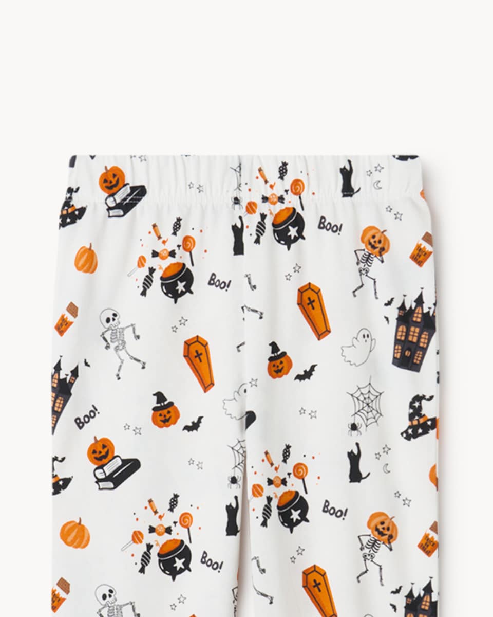 image 1 of F&F Unisex Pure Cotton Halloween Pyjama Set in White