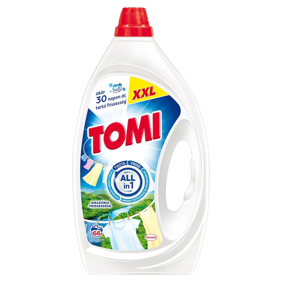 Tomi Amazónia Frissessége Liquid Detergent for White and Light Clothes 66 Washes 2,97 l