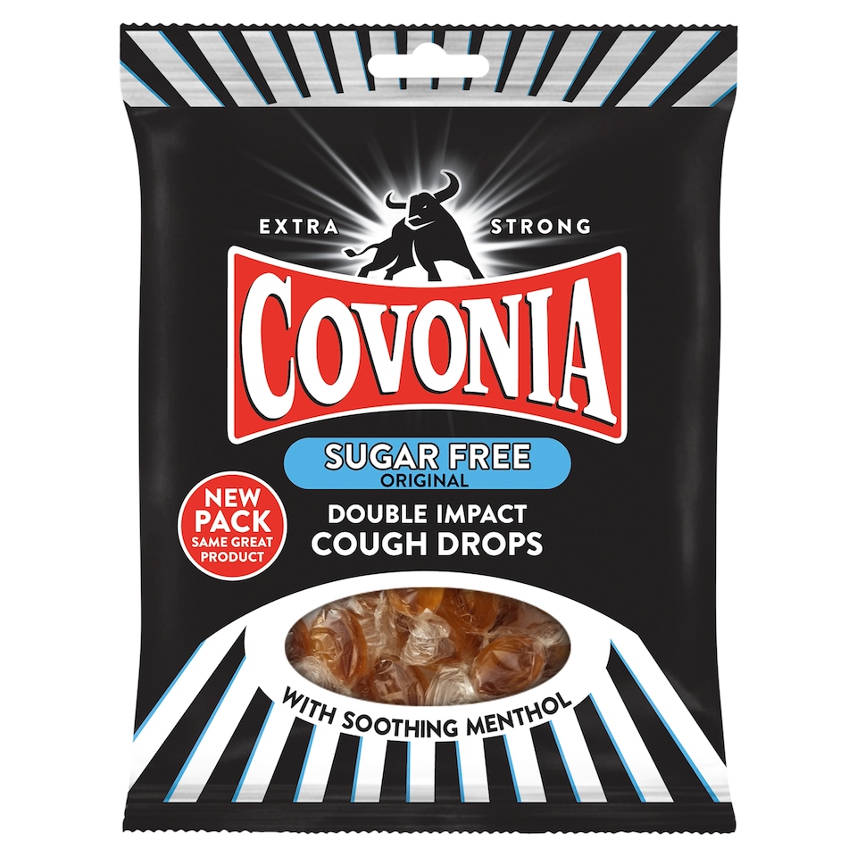 Covonia Sugar Free Original Double Impact Cough Drops 45g
