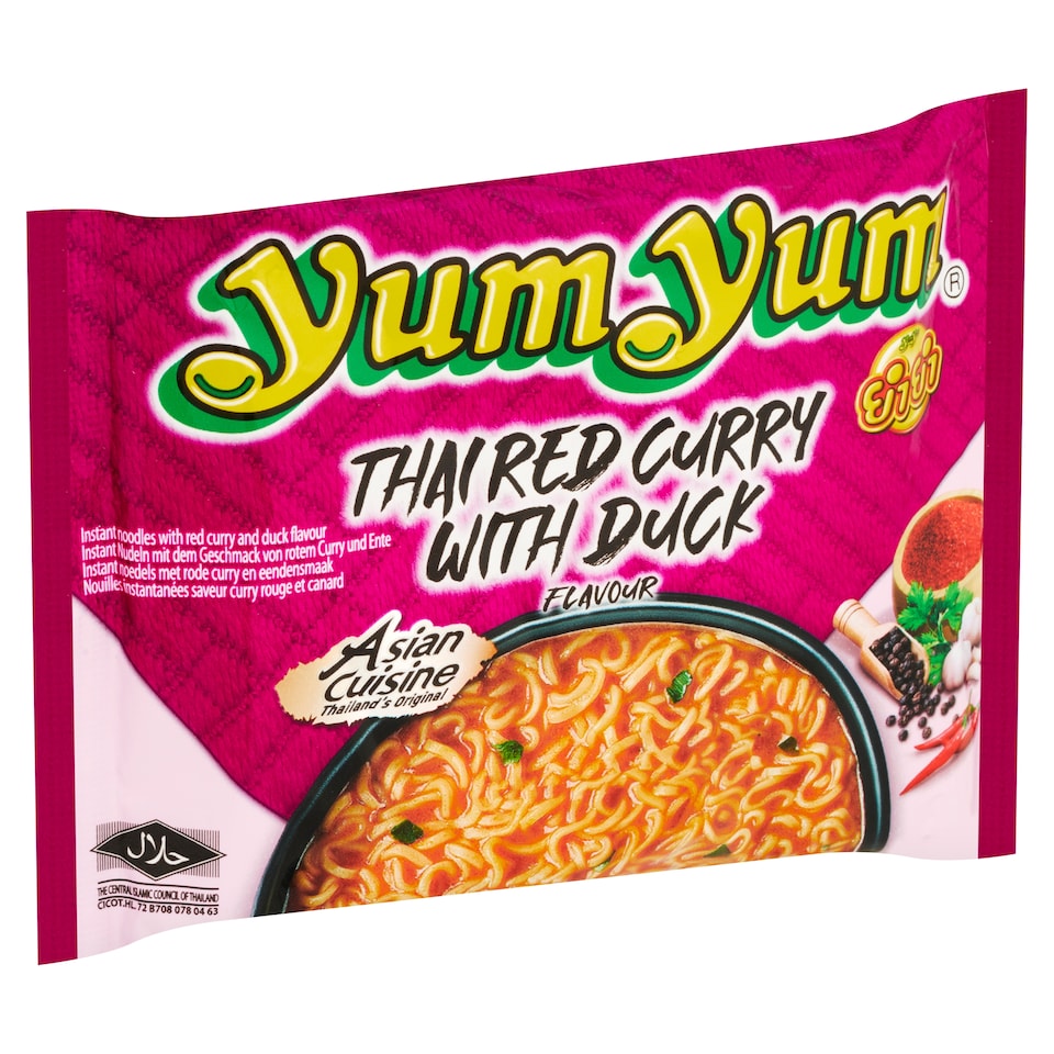 Yum Yum Instantní nudlová polévka thajské červené curry s kachní příchutí 60g