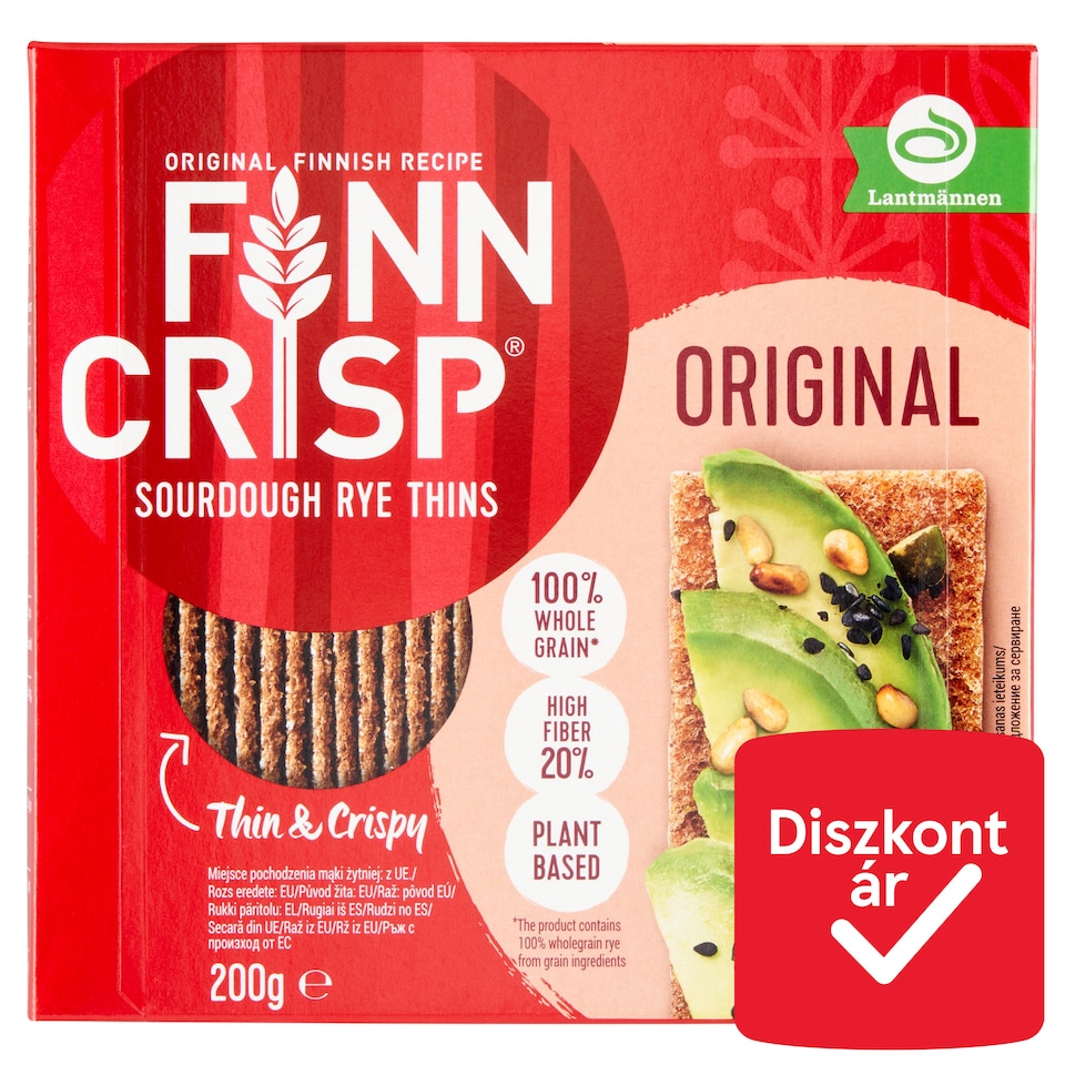 Finn Crisp Original vékony ropogós rozskenyérke 200 g
