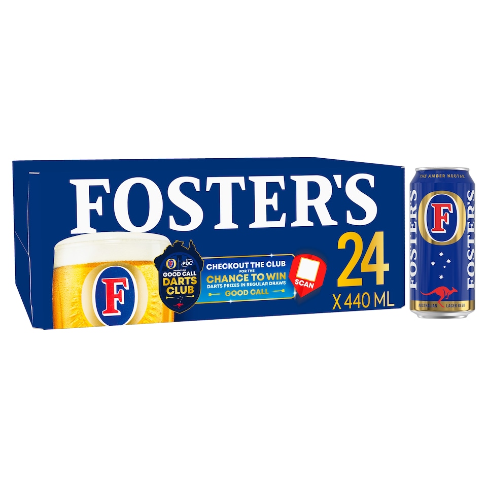 image 1 of Fosters The Amber Nectar Lager Beer 24x440ml